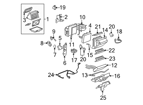 2005 Chevy Equinox A/C & Heater Control Units Diagram