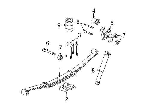 2006 Hummer H3 Shock Absorber Diagram for 20864725