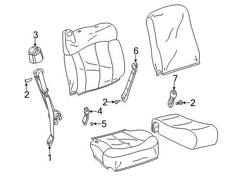 2007 Chevy Silverado 1500 Classic Front Seat Belts Diagram 2 - Thumbnail