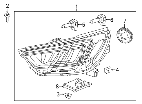 2018 Buick Encore Module, Driver Side Diagram for 42532768