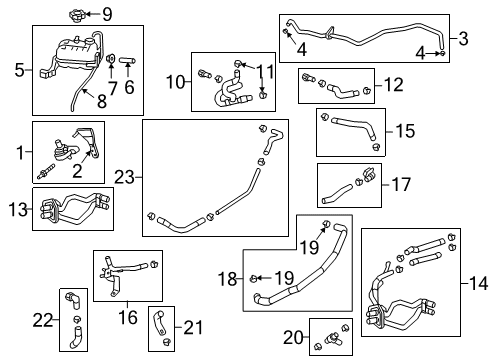 2019 Cadillac CT6 Pump Assembly Bracket Diagram for 84065792