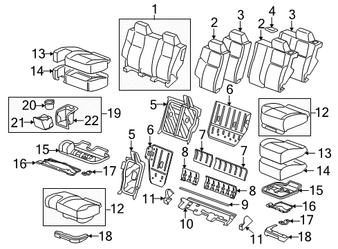 2009 Hummer H3 Seat Back Cover, Driver Side Diagram for 15837030