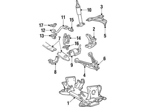 1984 Chevy Corvette Stabilizer Bar & Components Diagram 2 - Thumbnail