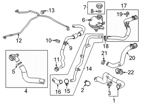 2021 Buick Encore GX Heater Hose Diagram for 42747420