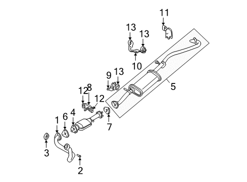 1996 Chevy S10 Exhaust System Diagram 2 - Thumbnail