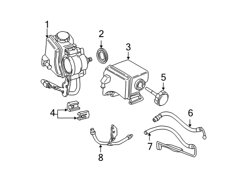 1997 Chevy Malibu P/S Pump & Hoses Diagram 2 - Thumbnail