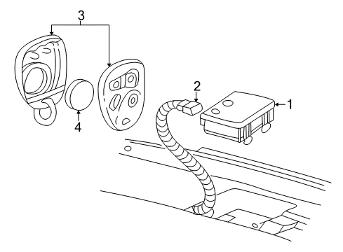2006 Chevy Monte Carlo Keyless Entry Components Diagram