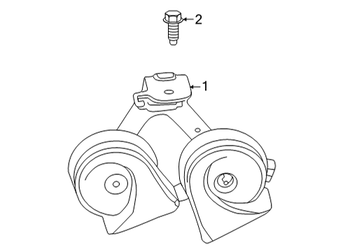 2024 GMC Hummer EV SUV Horn Diagram