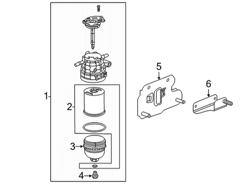 2022 GMC Sierra 2500 HD Drain Plug Diagram for 84019468
