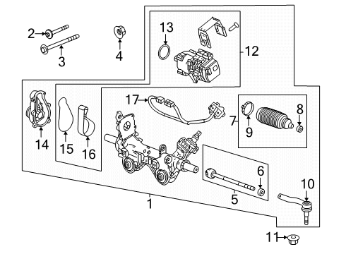 2024 Chevy Silverado EV Motor Kit, Power Steering Diagram for 86524523