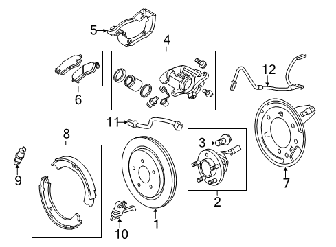 2014 Cadillac CTS Brake Pads Diagram for 20876917