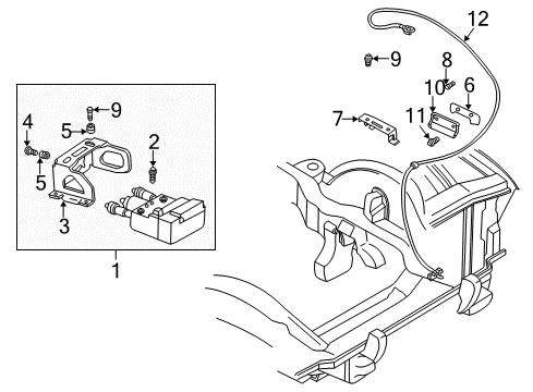1996 Oldsmobile Bravada Pressure Valve Diagram for 12477670