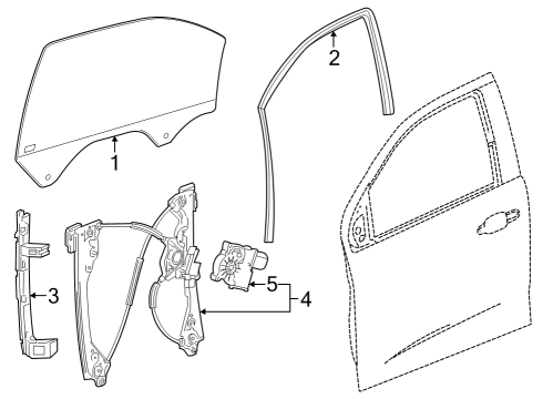 2023 Chevy Colorado Front Door Diagram