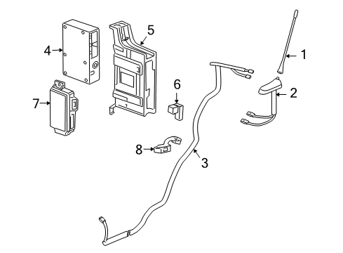 Bracket, Mobile Telephone Radio Diagram for 95039297