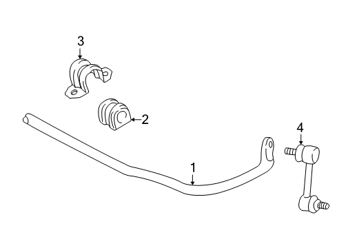 2005 Pontiac Vibe Stabilizer Bar & Components Diagram 6 - Thumbnail