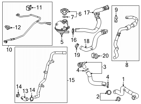 2025 Buick Encore GX Air Hose Clip Diagram for 42732070