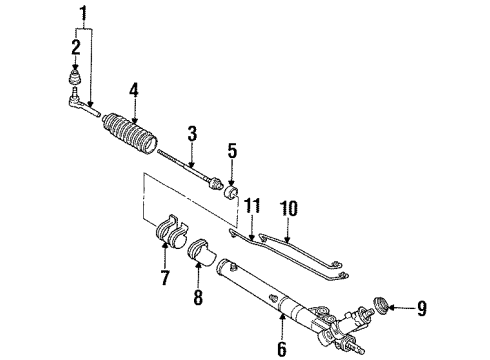 1996 Oldsmobile 88 Tie Rod End, Outer Diagram for 26026744