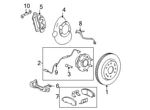 2009 Chevy Tahoe Front Brakes Diagram 2 - Thumbnail