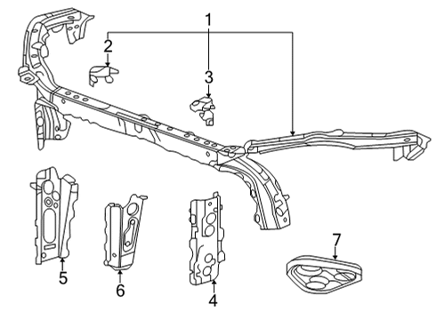 2023 Buick Encore GX Radiator Support Diagram