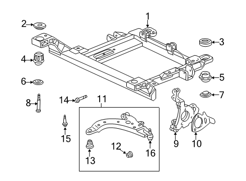 2000 Chevy Impala Mount Bracket, Front Passenger Side Diagram for 18040498