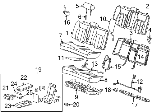2009 Cadillac DTS Seat Back Heater, Driver Side Diagram for 15216400