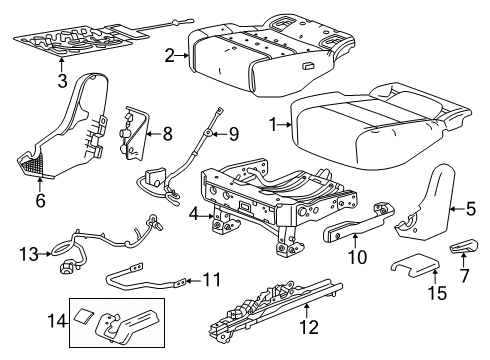 2025 Buick Enclave Second Row Seats Diagram 2 - Thumbnail