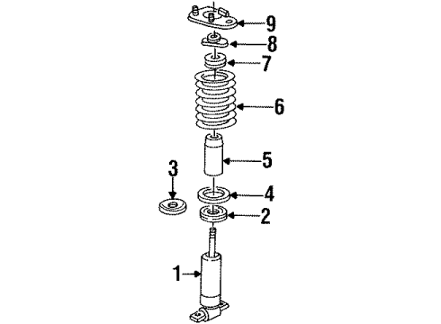 2002 Pontiac Firebird Spring, Front Diagram for 22197228
