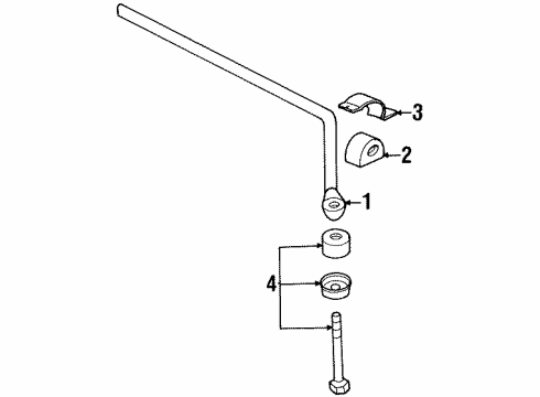 1991 Oldsmobile Toronado Stabilizer Bar & Components Diagram 2 - Thumbnail