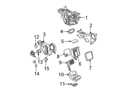 2006 Chevy Suburban 2500 Auxiliary A/C & Heater Unit Diagram