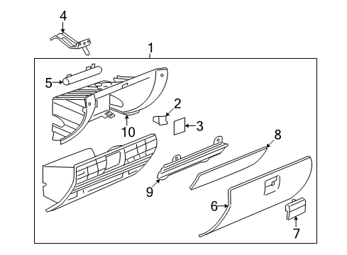 2009 Saturn Vue Strut Diagram for 96837508