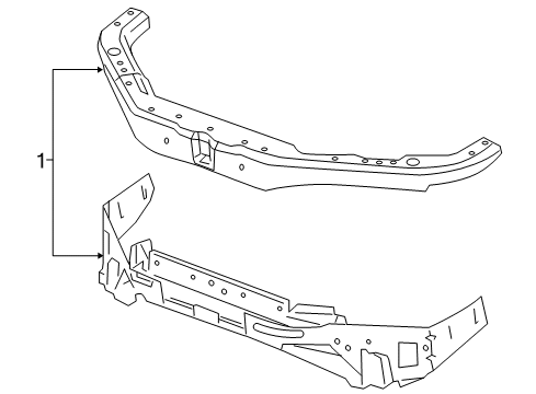 2007 Chevy Cobalt Radiator Support, Front Diagram for 15934804