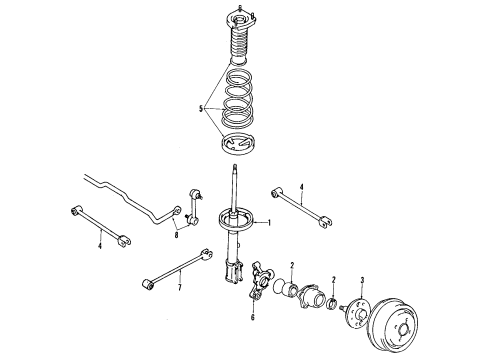 2002 Chevy Prizm Stabilizer Bar & Components Diagram 3 - Thumbnail