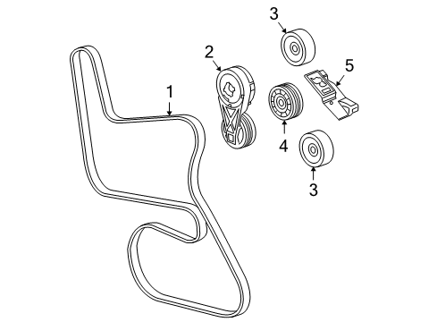2009 Pontiac G6 Belts & Pulleys - Belts Diagram 2 - Thumbnail