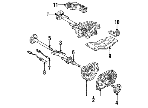 1998 Chevy K2500 Suburban Carrier & Components - Front Diagram
