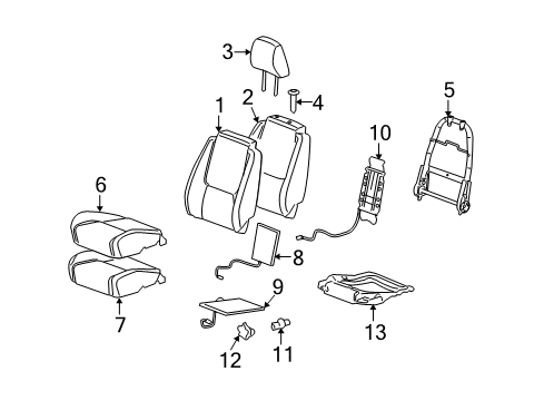 2006 Pontiac Torrent Heater Element, Driver Side Diagram for 23163787
