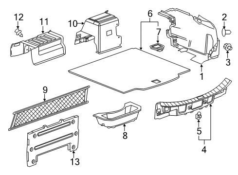 2017 Chevy Impala Interior Trim - Rear Body Diagram 2 - Thumbnail