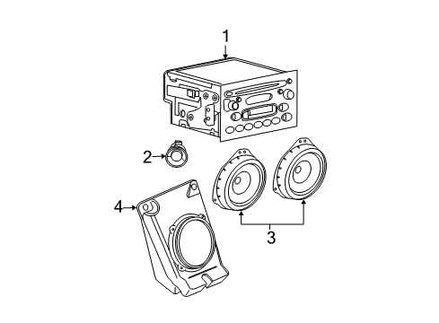 2003 Saturn Vue Woofer Diagram for 22667532