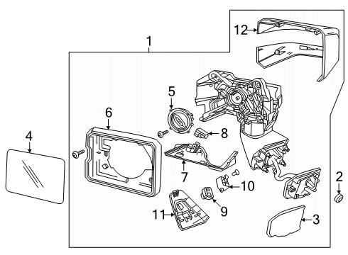 2024 GMC Hummer EV SUV Mirrors Diagram