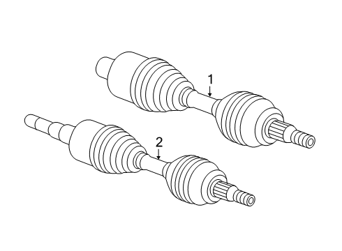 2025 Cadillac XT6 Drive Axles - Front Diagram 3 - Thumbnail