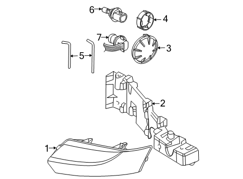 2007 Saturn Ion Headlamp Components Diagram 2 - Thumbnail