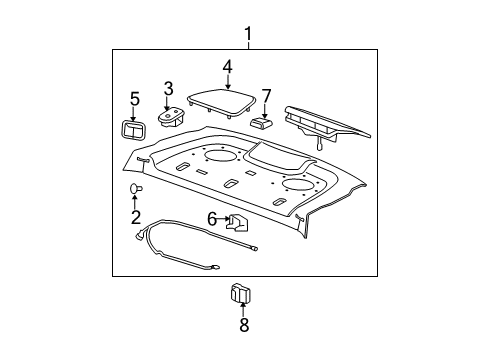 2008 Buick Lucerne Control Module Diagram for 20803736