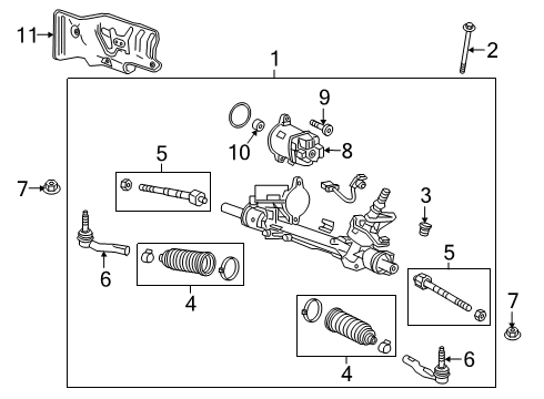2022 GMC Terrain Gear Assembly Mount Bolt Diagram for 11611262