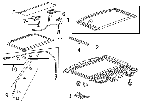 2012 Cadillac CTS Air Deflector Diagram for 25941297