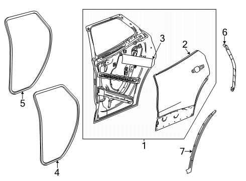 2025 Chevy Equinox EV Door & Components Diagram