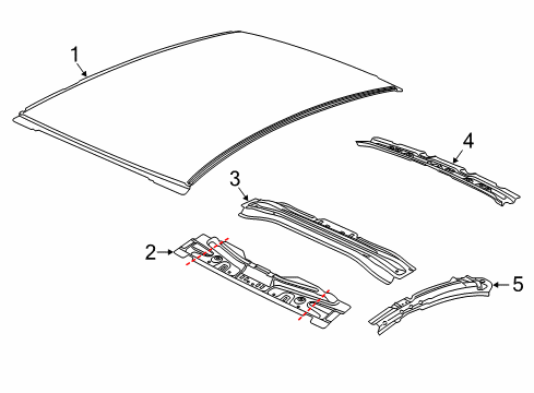 2017 Chevy SS Roof & Components Diagram 2 - Thumbnail