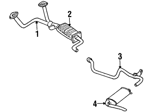 2000 Pontiac Firebird Exhaust Components Diagram 2 - Thumbnail