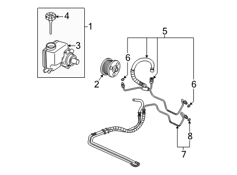 2009 Buick LaCrosse P/S Pump & Hoses Diagram 2 - Thumbnail