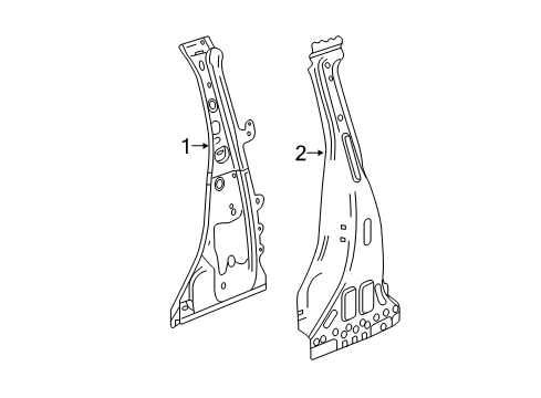 2024 Chevy Camaro Lock Pillar Diagram