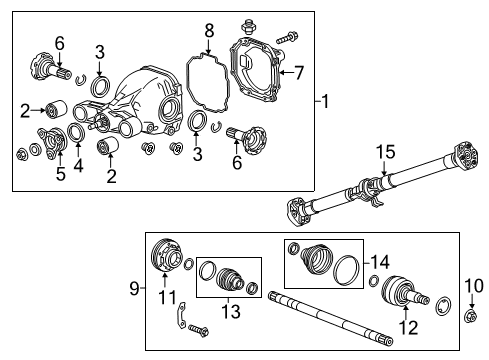 2016 Cadillac ATS Axle & Differential - Rear Diagram 4 - Thumbnail