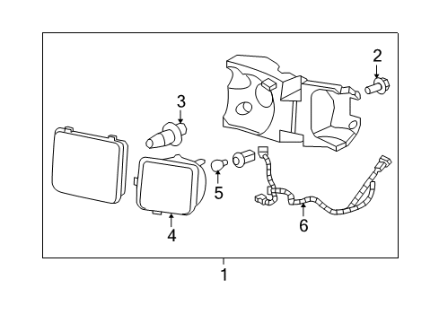 2007 Hummer H3 Headlamp Assembly, Passenger Side Diagram for 15951164